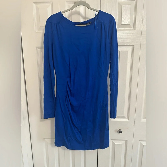 MNG by Mango Blue Long Sleeve Dress Size 10 - Picture 1 of 3